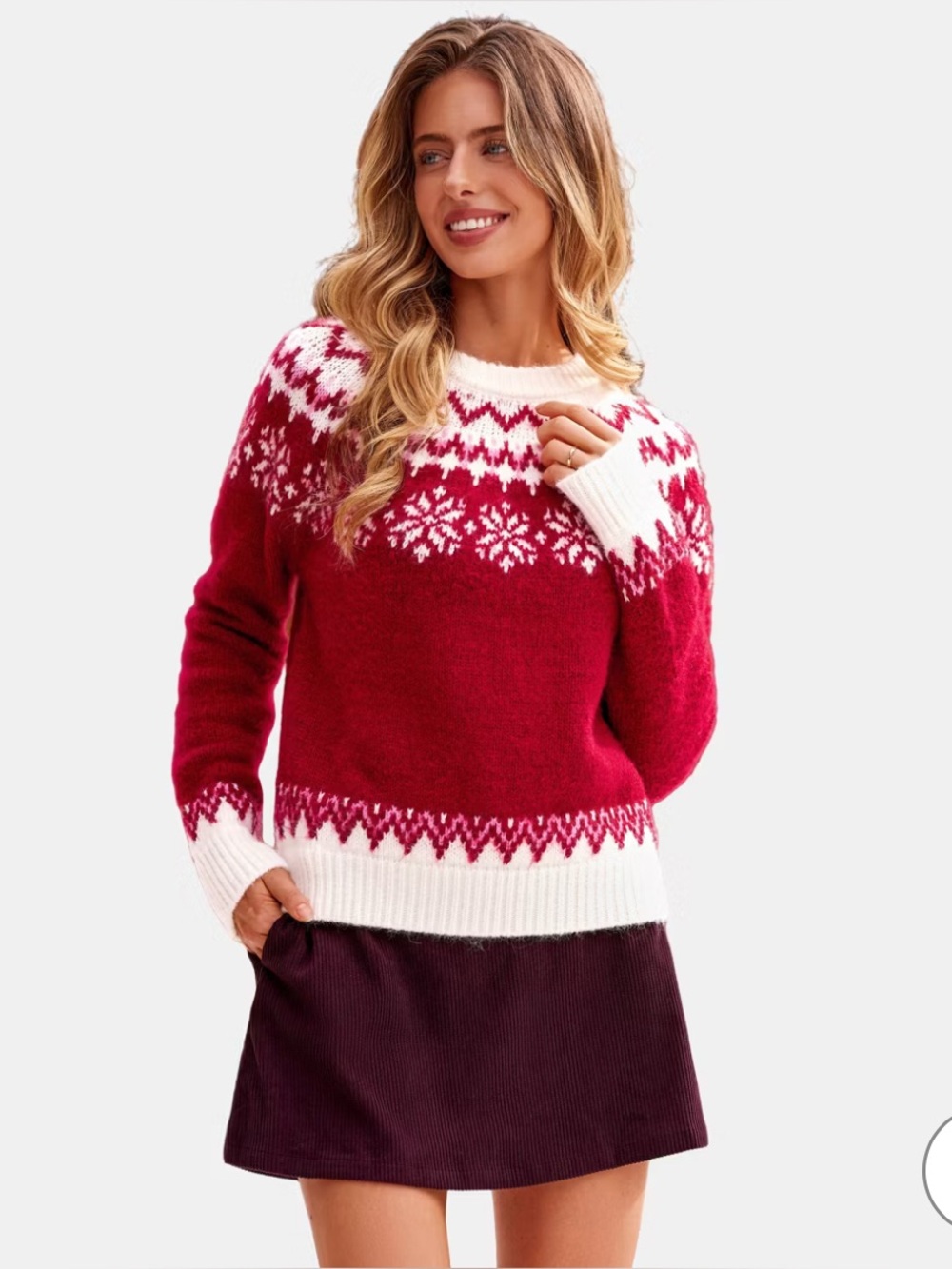 Red and White Sweater
